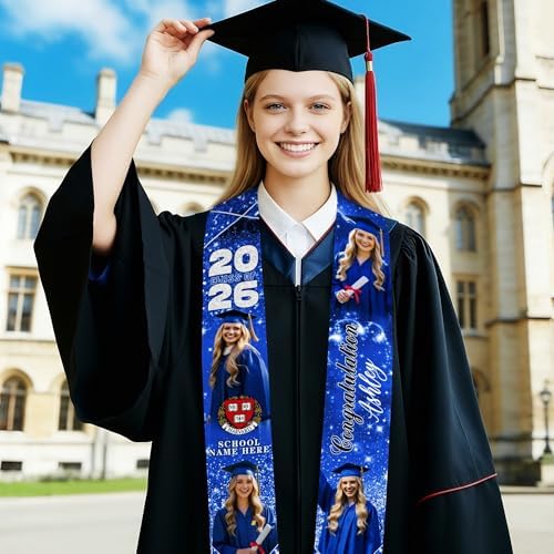 D-Story RN Graduation Stole Custom Nursing Stole Registered Nurse BSN MSN Graduation Sash Class of 2026 - Image 5