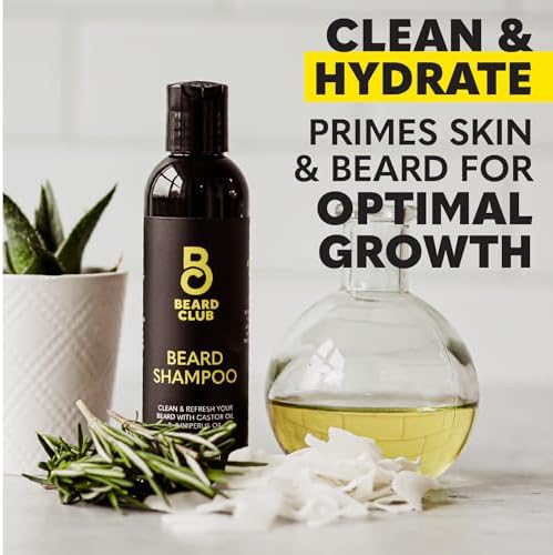 The Beard Club Beard Care Kit & Mens Grooming Kit - Essentials for a Healthier Looking, Stylish Facial Hair - Straight Edge Razor, Shampoo, Cedar Balm & Oil, and Boar Bristle Brush - Image 4