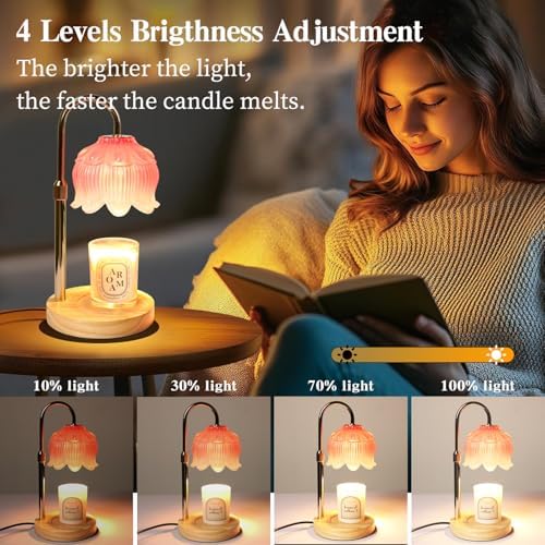 GEEZO Fragrance Candle Warmer Lamp，Electric Candle Warmer with Timer & Dimmer，Mom Christmas Birthday Gifts for Women, House Warming Gifts New Home Bedroom Decor - Image 4