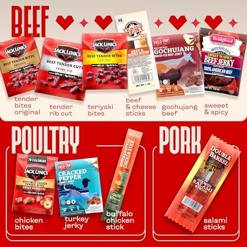 Beef Jerky Valentines Variety Pack - Valentines Day Gifts for Him Basket - Image 2