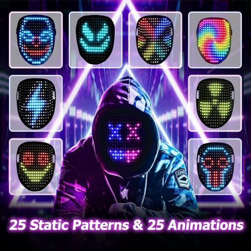 Mr.Pang LED Light Up Mask with Gesture Sensing, Kids Toys Gifts for Boys - Image 2