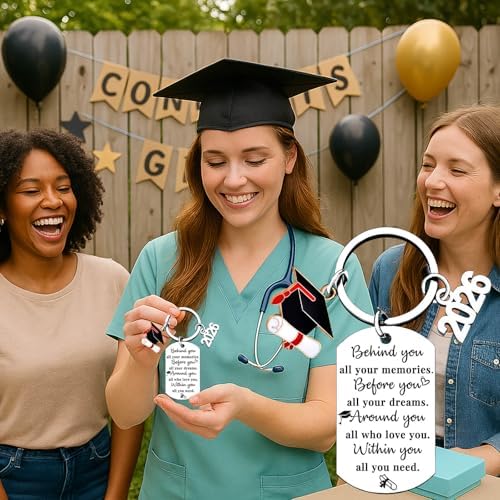 Class Of 2026 Graduation Gifts for Her Him Best Graduate Keychain Seniors Masters Nurses College Highschool Grad Presents - Image 6
