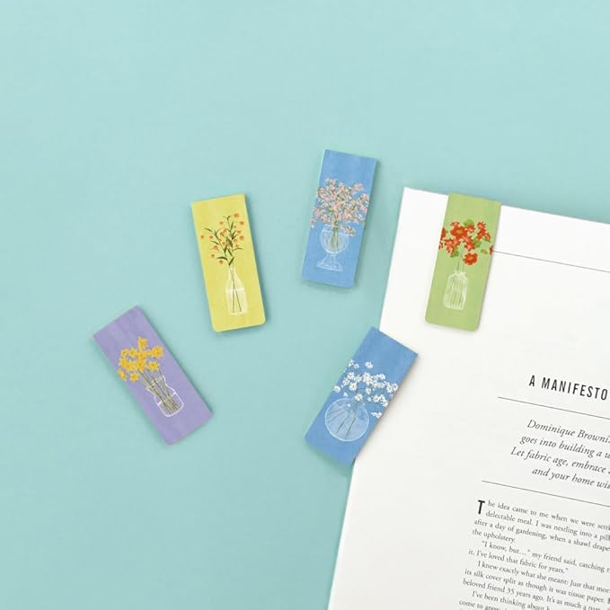 Magnetic Bookmarks Set - A (Olivia's Flowers ver.1 + ver.2)