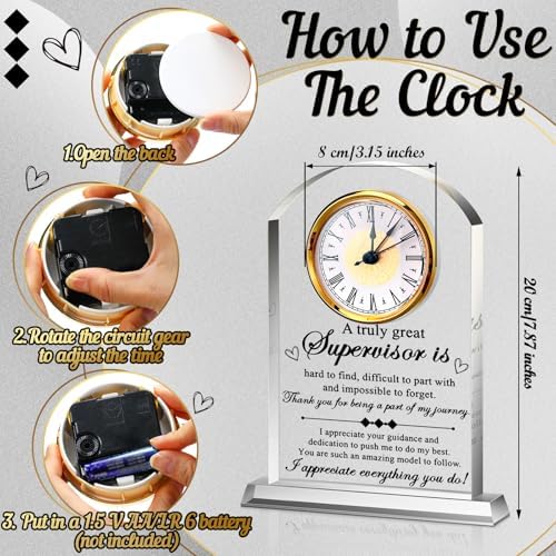 Landical Supervisor Clock Gifts Acrylic Best Supervisor Gifts for Women Men - Image 2
