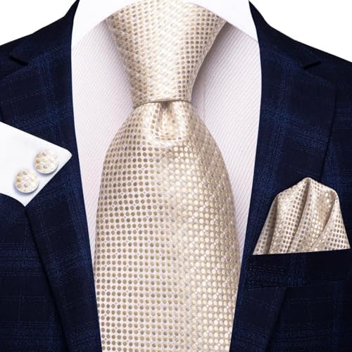 Hi-Tie Lot 5 Pcs Gift Box Mens Tie Set Necktie with Pocket Square Cufflinks Silk Neck Tie Collection - Image 5