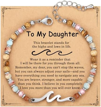 AryaHozel Wave Bracelets for Women, Birthday Gifts for Women, Jewelry Gift for Her Best Friend Sister Mom Daughter - Christmas Valentines Day Easter Graduation Birthday Gifts Ideas by AryaHozel