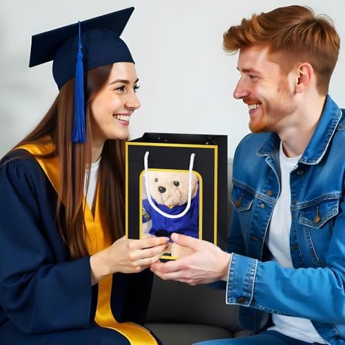Bear with Graduation Cap Toys Class of 2026 Plush Stuffed Teddy Bear Animal Dog Cap and Gown with Greeting Card and Bag for Graduation Day Gift(Blue Graduation Bear) - Image 6