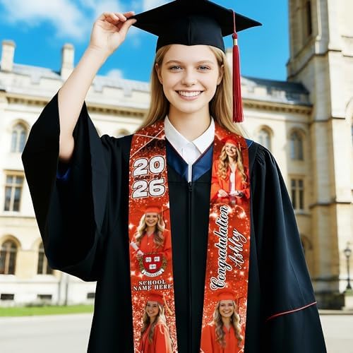 D-Story RN Graduation Stole Custom Nursing Stole Registered Nurse BSN MSN Graduation Sash Class of 2026 - Image 5