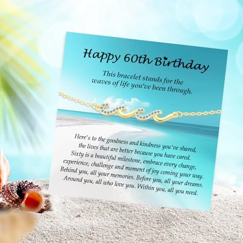 Wave Bracelet Gifts for Women, Silver Gold Waves of Life Bracelet Christmas Birthday Gift for Friend Daughter Mom Granddaughter Niece Bestie BFF Sister - Image 4