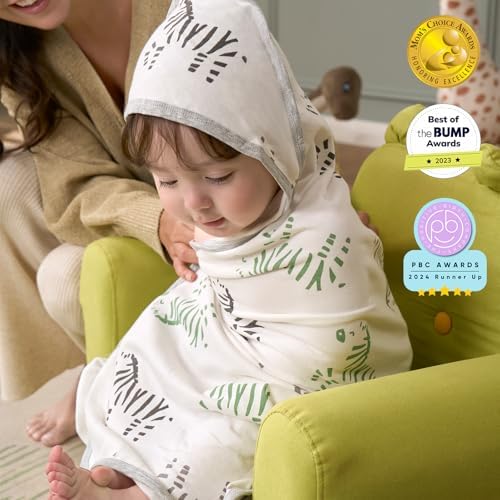 Momcozy Baby Towels, Soft Absorbent Bath Towel for Newborn&Toddler,Giraffe - Image 4