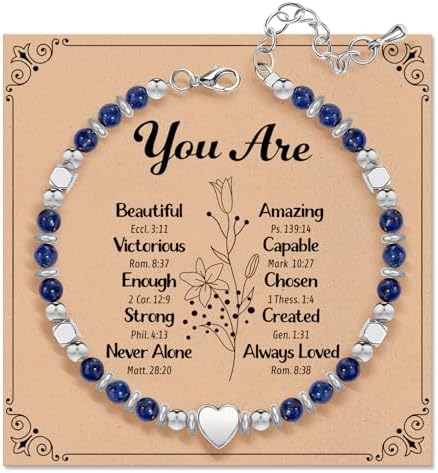 Inspirational Gifts Bracelets for Women, Healing Natural Stone Bracelets by ZOKCC