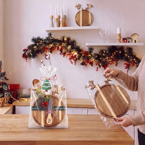 7 Pcs Christmas Cutting Board Gift Set with Cheese Knife,Reindeer - Image 5