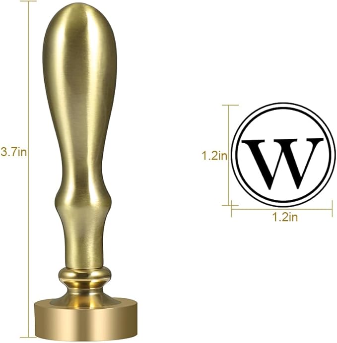 Ice Cube Stamp for Cocktails Ice Stamp Brass Head with Handle, Ice Branding Stamp for Ice Cubes Cocktail Whiskey Drinks Party Wedding Making DIY Crafting (Letter W)