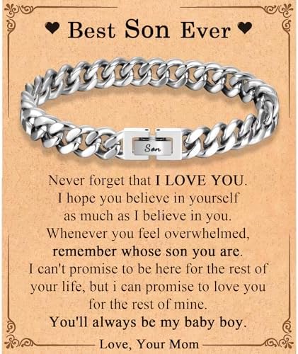EFVISD Cuban Link Chain Bracelet Gifts for Boys Men Stocking Stuffers by EFVISD