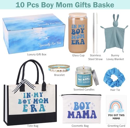 Boy Mom Gift Basket, Boy Mom Gifts, New Mom Care Package With 10 Thoughtful Present For First Time Moms, Postpartum Recovery & Self Care, Perfect For Pregnant Or Newborn Celebration, Mothers Day - Image 6