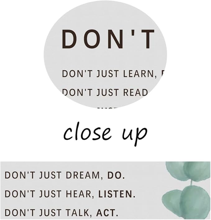 Don't Just Quote Inspirational Canvas Wall Art Motivational Poster Learning And Growth Inspiring Positive Painting Prints Wall Pictures for Living Room Office Home Decor Framed Artwork [18''W x 24''H]