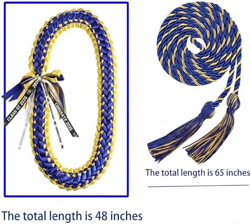 TFTAFAN Graduation Leis and Graduation Honor Cords Class of 2026 Graduation Ribbon Lei Graduation Necklace Braided Necklaces gift for Student Gifts Party Supplies - Image 2