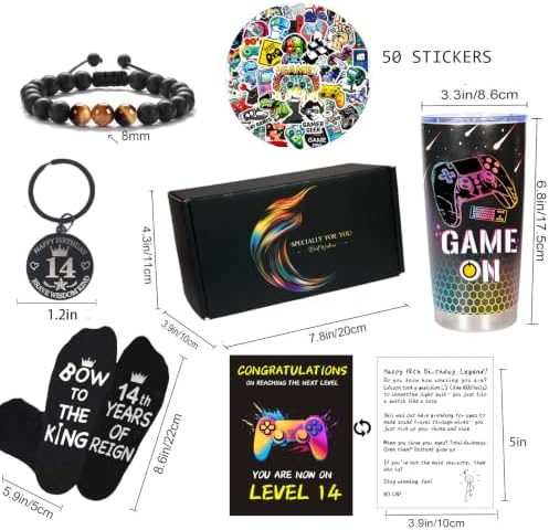 Carselage 14 Year Old Boy Gifts, 14th Birthday Gifts Decorations for Son - Image 3