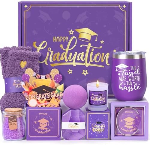 UAREHIBY 2026 Graduation Gift for Her,Him,Graduation Gifts Set for Women,Funny kindergarten,Preschool College Gift Box,High School,Masters Degree Gifts for Friend,Daughter,Son,Nieces(Purple) by UAREHIBY