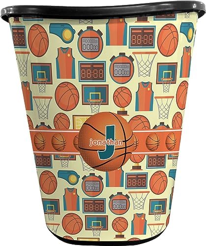 RNK Shops Personalized Basketball Waste Basket - Double Sided (Black) by Unknown
