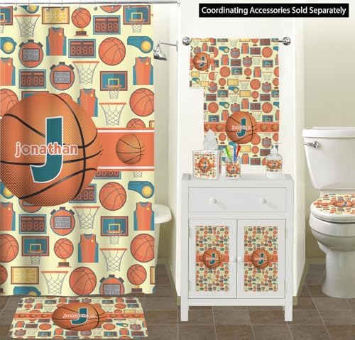 Personalized Basketball Waste Basket - Double Sided (White) - Image 3