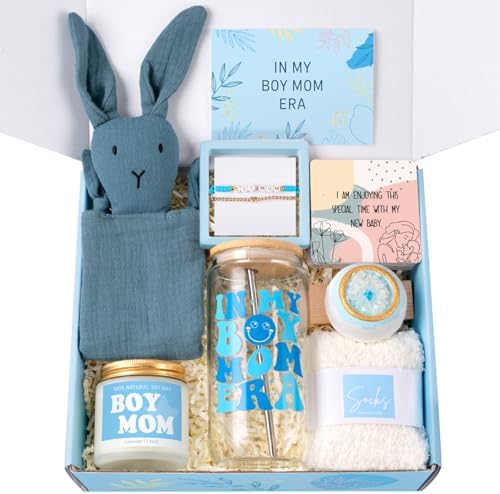 New Mom Care Package After Baby, New Mom Gifts & Baby Boy Gifts Essentials, After Birth Postpartum Gift for Expecting Moms, First Time Mothers Day Birthday Gift for Boy Mom by FvntueyKidToys