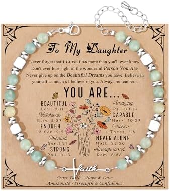 JoycuFF Gifts for Women Cross Faith Bracelet Christian Gifts by Joycuff