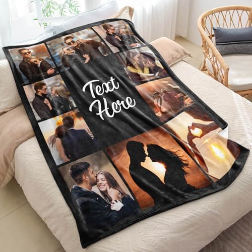 inkArts Custom Blanket Throws with Photos Text Personalized with Picture Customizable, Customize for Mom, Dad, Couple, Girlfriend, Boyfriend, Husband & Wife - Image 2