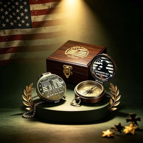 Compass - Luxury Unique Bible Verse/Graduation Gifts/Gifts for Veterans Day, College, High School, Cool Birthday Gift Idea for Son, Boys, Motivational Greeting Card Included - Image 6