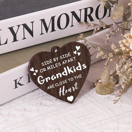 Side by Side or Miles Apart Grandkids are Close to the Heart Picture Frame 4x6 First Time Grandparents Gifts, New Grandma and Grandpa Gifts, Thanksgiving Birthday Christmas Grandparents Day Gift - Image 3