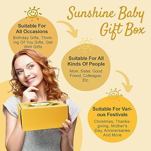 Get Well Soon Gift Baskets for Women, 9pcs Care Package for Women, After Surgery Recovery Gifts, Feel Better Set Thinking Of You - Sending You Hug Sunshine Box for Sick Friend - Image 7