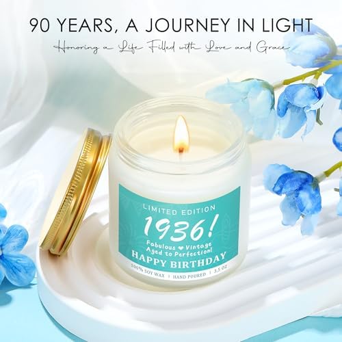90th Birthday Gifts for Women Funny 90 Year Old Birthday Gifts for Women Unique 90 Years Old Female Gift Ideas Useful 1936 Gift for 90 Year Olds Woman Her Grandma Happy 90th Decorations With Tumbler - Image 5