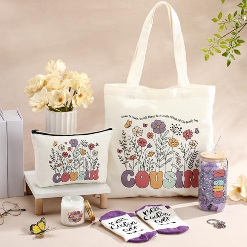 Funnymoom 6 Pcs Cousin Gifts for Women Cousin Birthday Gift Set - Image 2