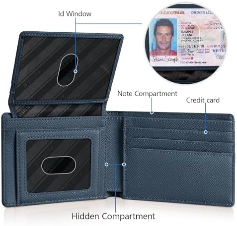 RUNBOX Wallet for Men -Slim Rfid Leather Mens Bifold Novelty Wallets 2 ID Window With Gift Box Men's Accessories - Image 4