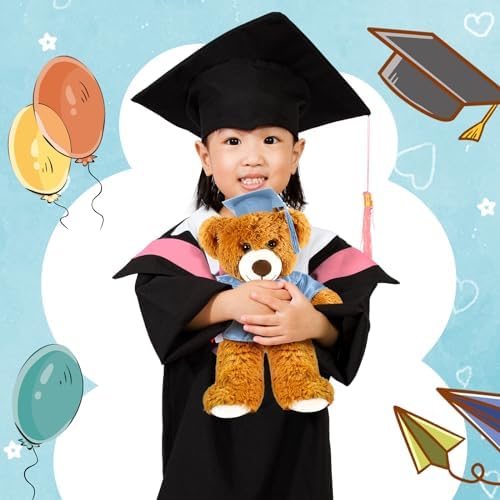 Foilswirl Graduation Bear 2026 with Gown Cap Tassel 14” Sky Blue Graduation Stuffed Animal Plush Bear Toy for Class of 2026 Prek Preschool Kindergarten High School College Graduate Gift - Image 5