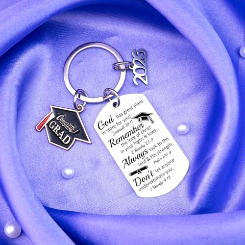 Inspirational Grad Gift For Her Him Class Of 2026 Graduation Keychain Gift - Image 2