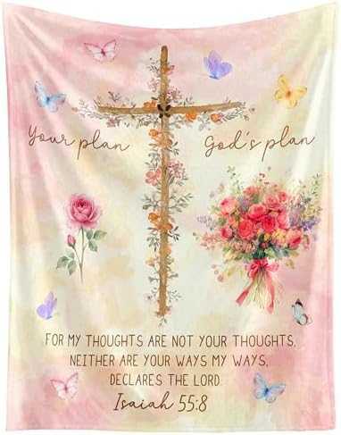 WRAPIX Christian Gifts for Women Faith - Soft Fleece Throw Blanket 50x60 in by WRAPIX