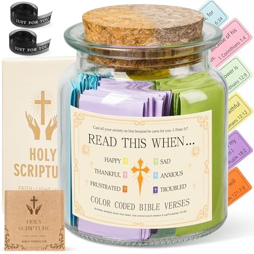 Bible Verse Jar for Women, 108 Scripture Notes, Christian Gifts for Women by Unknown