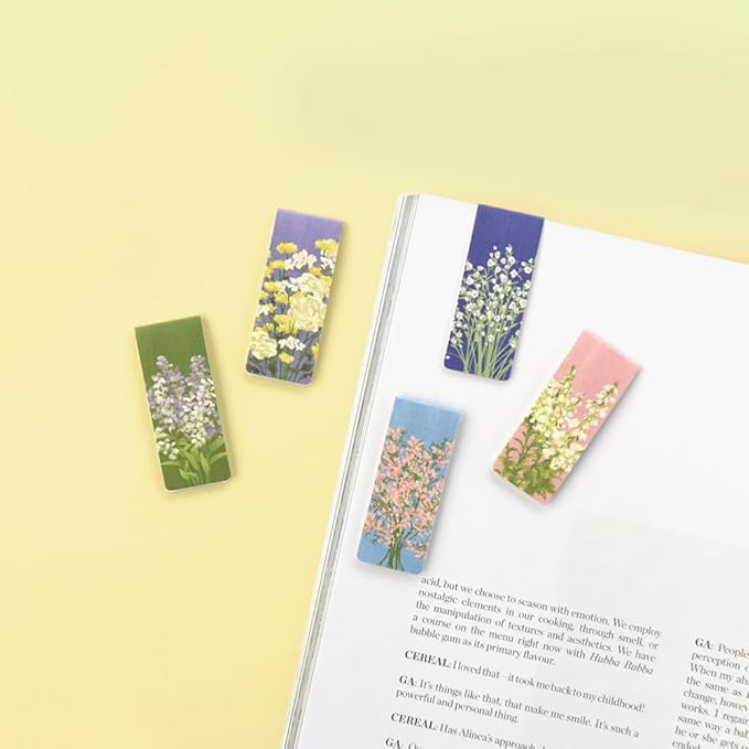 Magnetic Bookmarks Set - A (Olivia's Flowers ver.3 + ver.4)