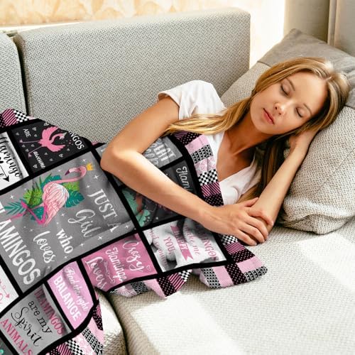 Flamingo Gifts Blanket 50"x40", Pink Flamingo Gifts for Women Girl Unique, Flamingos Decor, Christmas Birthday Gift Ideas for Flamingos Lovers - Image 4