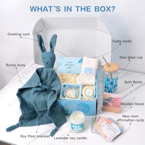 New Mom Care Package After Baby, New Mom Gifts & Baby Boy Gifts Essentials, After Birth Postpartum Gift for Expecting Moms, First Time Mothers Day Birthday Gift for Boy Mom - Image 2