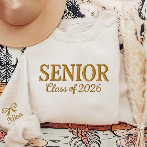 Chillever - Custom Embroidered Senior Sweatshirt, Custom Class of 2026 Graduation Shirt, Grad to be, Graduation Gifts - Image 2