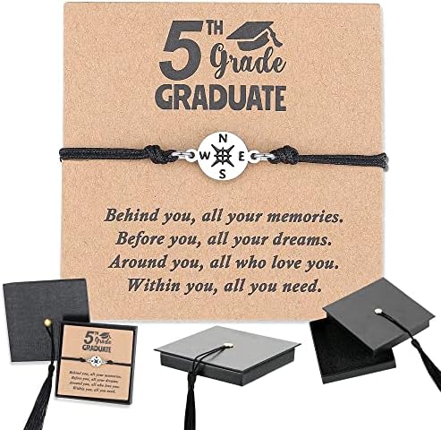 SAM & LORI Unique Grad Cap Box 2026 Graduation Gifts for Her/Him - Adjustable Unisex Bracelet for Primary/Middle School/High School/College Grads by SAMLORI