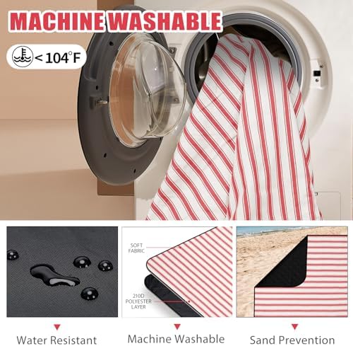 G GOOD GAIN Waterproof Picnic Blankets Outdoor Machine Washable, Apple - Image 3