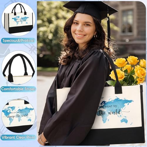 Vesici 8 Pcs Graduation Gifts Set for Women Her 2026 with Tote Bag Makeup Bag Bracelet Box Glass Cup Pens Class of 2026 Congratulations Graduate Gift Basket for College Senior Nurse(Blue) - Image 3