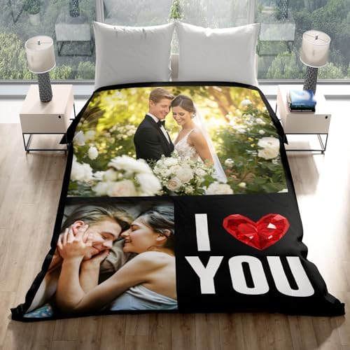 inkArts Custom Blanket with Photos, Personalized Photo Blankets Using My Own Photos, Customized Blankets with Pictures, Personalized Gifts for Women Men Baby Child - Image 2