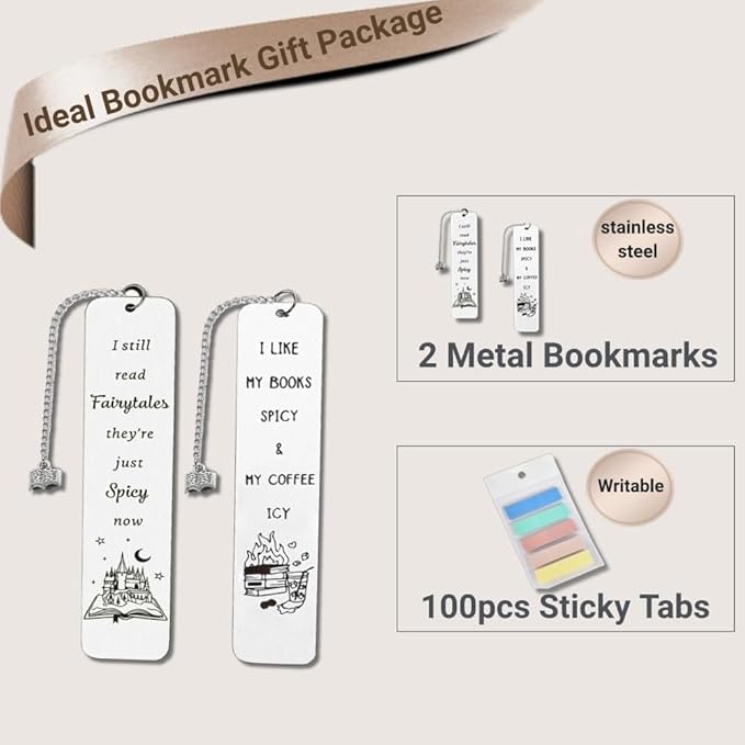Book Marks for Reading Woman Fun Bookmarks Gifts with Book Page Marker Book Accessories for Reading Lovers Man Coffee Bookmark Spicy Cool Book Mark Birthday Christmas Thanksgiving Back to School Gift