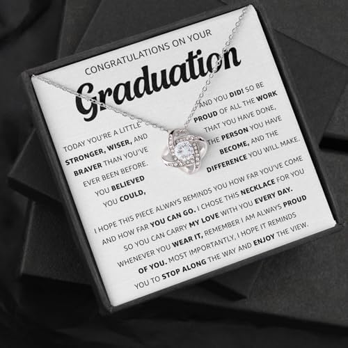 Graduation Necklace for Her 2026 – Inspirational Sterling Silver Necklace with Message Card & Gift Box, Graduation Gifts for Women, Daughter, Girlfriend, Sister, College & High School Grad - Image 4