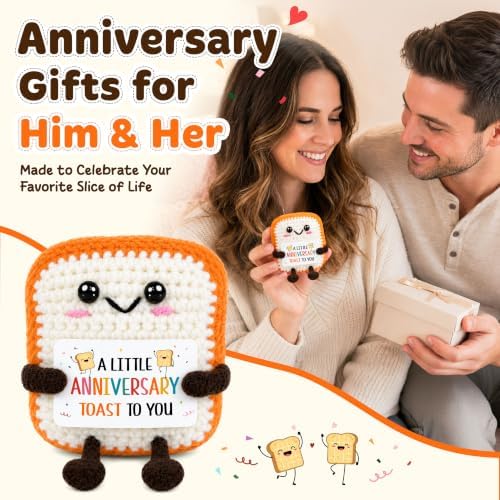 OASSIE Anniversary Wedding Gifts for Women Men - Positive Crochet Toast - Image 2
