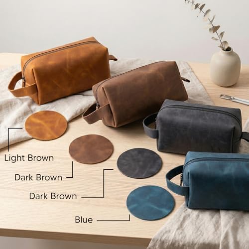 Motiwear Custom Leather Toiletry Bag for Men – Personalized Genuine Leather Graduation Gift Dopp Kit, Custom Name Travel Bag, College Graduate Gift for Him, Class of 2026 Keepsake - Image 5